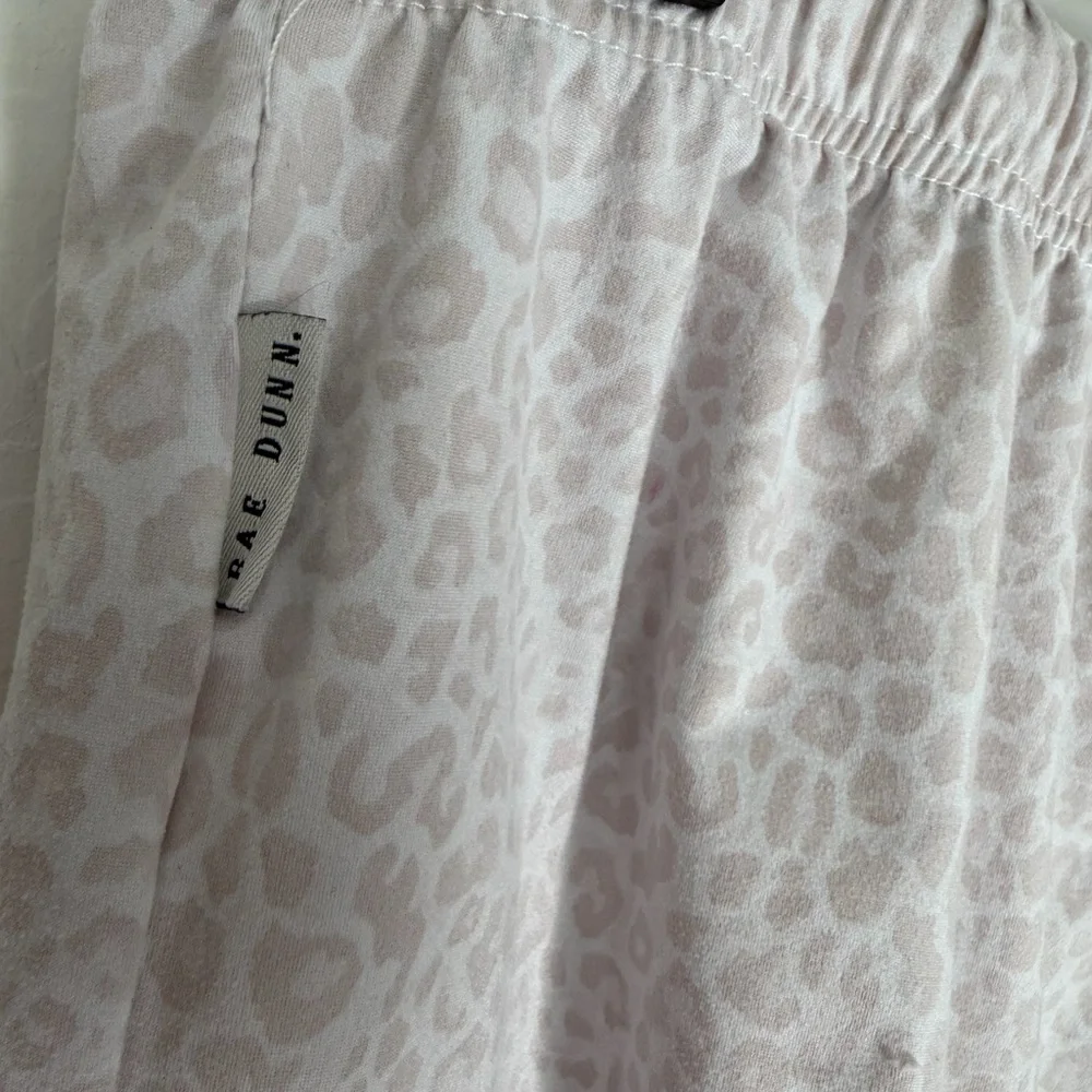 Rae Dunn Pink ‘BLESSED’ Leopard Print Pajama Shorts - Picture 7 of 8